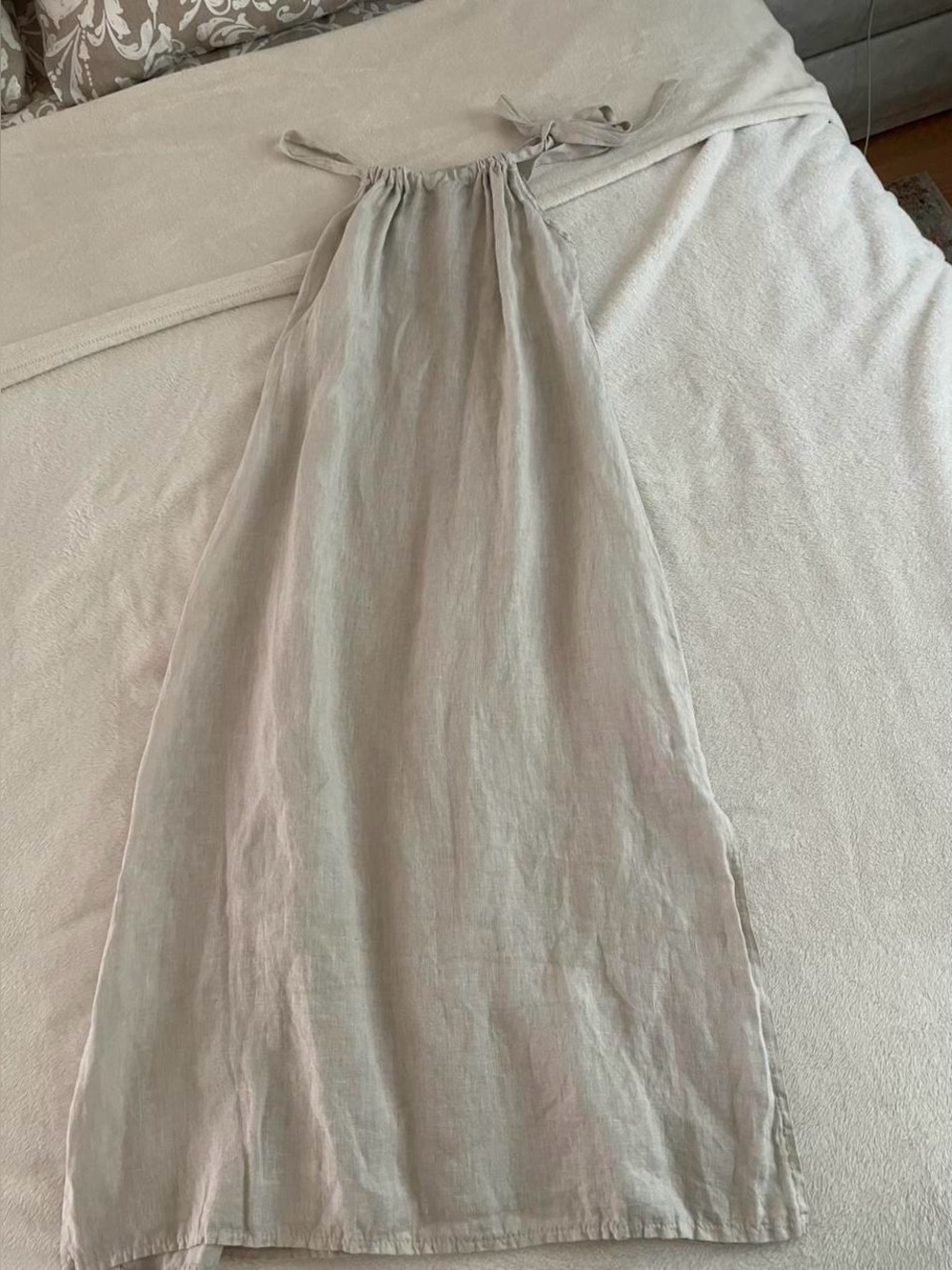 Light Beige Linen SunDress in medium